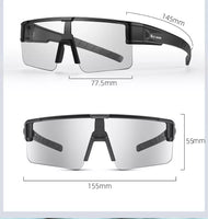 WEST BIKING Myopic Polarized Square Sunglasses Men Photochromic Cycling Fit Over Glasses Driving Fishing UV400 Bicycle Goggles