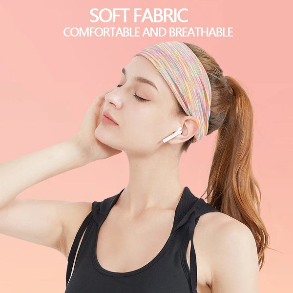 Sports Hair Bands Outdoor Fitness Yoga Sweat Absorbent Hair Bands Colorful Men And Women Bandana Antiperspirant Band