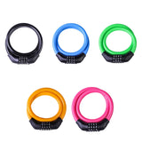 Bicycle Lock 4 Digit Code 600mm*12mm Anti-theft Lock Bike Security Accessory Steel Cable Cycling Bicycle Lock