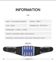 Weightlifting Back Support Compression Belt Men Waist Protection Fitness Training Orthopedics for Lower Back Pain Relief