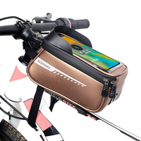 RZAHUAHU Waterproof Bicycle Phone Mount Bags Front Frame Top Tube Bag w Touchscreen Phone Holder Cycling Bike Tool Storage Bag