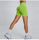 Women Yoga Shorts High Waist Workout Shorts Fitness Yoga Lift Butt Fitness Ladies Yoga Gym Running Scrunch Shorts Sportswear