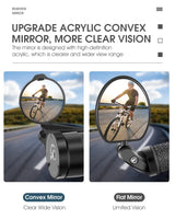 WEST BIKING Bicycle Rearview Mirror Handlebar End Mirror Small Convex Cycling Mirror 360 Flexible MTB Road Bike Accessories