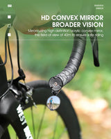 WEST BIKING Bicycle Rearview Mirror Handlebar End Mirror Small Convex Cycling Mirror 360 Flexible MTB Road Bike Accessories