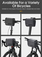 WEST BIKING 4.5L Bike Handlebar Bag 7.5 Inch Touch Screen Phone Bag Insulated Bicycle Cooler Bag MTB Road Cycling Accessories