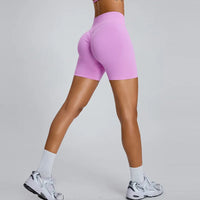 Women Yoga Shorts High Waist Workout Shorts Fitness Yoga Lift Butt Fitness Ladies Yoga Gym Running Scrunch Shorts Sportswear