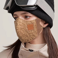 Soft Windproof Winter Fleece Face Mask Outdoor Storage Heat Cycling Face Protector Warm Cold-Resistant Masks