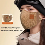 Soft Windproof Winter Fleece Face Mask Outdoor Storage Heat Cycling Face Protector Warm Cold-Resistant Masks