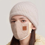 Soft Windproof Winter Fleece Face Mask Outdoor Storage Heat Cycling Face Protector Warm Cold-Resistant Masks