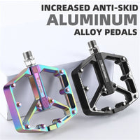 Aluminum Alloy 3 Bearings Bicycle Pedals  MTB Mountain Road BMX Bike Flat Pedals Anti-slip