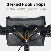 WEST BIKING 4.5L Bike Handlebar Bag 7.5 Inch Touch Screen Phone Bag Insulated Bicycle Cooler Bag MTB Road Cycling Accessories