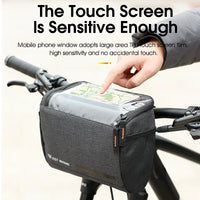 WEST BIKING 4.5L Bike Handlebar Bag 7.5 Inch Touch Screen Phone Bag Insulated Bicycle Cooler Bag MTB Road Cycling Accessories