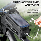 WEST BIKING Bicycle Bag Frame Front Top Tube Cycling Bag Waterproof 7.4" Phone Case Touchscreen Bag MTB Road Bike Accessories