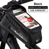 WEST BIKING Bicycle Bag Frame Front Top Tube Cycling Bag Waterproof 7.4" Phone Case Touchscreen Bag MTB Road Bike Accessories