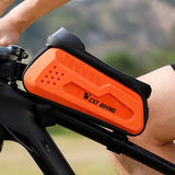 WEST BIKING Bicycle Bag Frame Front Top Tube Cycling Bag Waterproof 7.4" Phone Case Touchscreen Bag MTB Road Bike Accessories