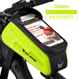 WEST BIKING Bicycle Bag Frame Front Top Tube Cycling Bag Waterproof 7.4" Phone Case Touchscreen Bag MTB Road Bike Accessories