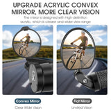 WEST BIKING Bicycle Rearview Mirror Handlebar End Mirror Small Convex Cycling Mirror 360 Flexible MTB Road Bike Accessories