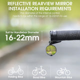 WEST BIKING Bicycle Rearview Mirror Handlebar End Mirror Small Convex Cycling Mirror 360 Flexible MTB Road Bike Accessories