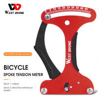 WEST BIKING Bicycle Spoke Tension Meter Measuring Tool Aluminum Alloy Wheel Repair Tool