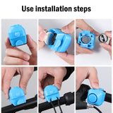 Electric Bike Bell 130dB Horn Rainproof MTB Road Bicycle Handlebar Ring Silica Gel Shell Bell Cycling Accessories