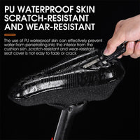 Gel Silicone Bicycle Saddle Cover MTB Road Bike Seat Cushion Cover Waterproof PU Leather Thicken Memory Foam Anti-Slip