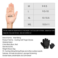 WEST BIKING Half Finger Cycling Gloves Anti Slip Motorcycle MTB Road Bike Gloves Men Sport Fitness Bicycle Fingerless Gloves