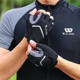 WEST BIKING Half Finger Cycling Gloves Shockproof Wear Resistant Breathable MTB Road Bicycle Gloves Men Women Sports Bike Gloves