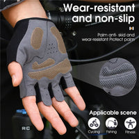 WEST BIKING Half Finger Cycling Gloves Shockproof Wear Resistant Breathable MTB Road Bicycle Gloves Men Women Sports Bike Gloves