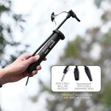 WEST BIKING MINI Bike Pump MTB Tire Inflator With Extension Hose Schrader Air Valve Portable Floor Pump Balloon Ball Inflator