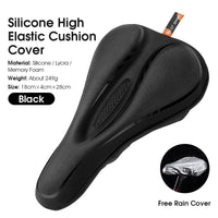 GEL Bicycle Saddle Cover MTB Road Bike Seat Cover Cushion Comfortable Breathable Anti-Slip With Rain Cover