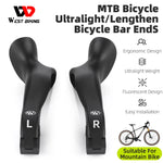 WEST BIKING MTB Handle Bar Ends Ergonomic 22.2mm Universal Moutain Bike Ultralight Nylon Fiber Cycling Small Auxiliary Handlebar