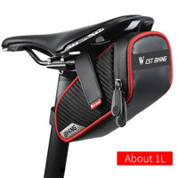 WEST BIKING MTB Road Bike Saddle Bag Waterproof Bicycle Tools Bag Reflective Rear Seatpost Bag Basket Cycling Accessories