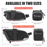 WEST BIKING MTB Road Bike Saddle Bag Waterproof Bicycle Tools Bag Reflective Rear Seatpost Bag Basket Cycling Accessories