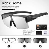 WEST BIKING Myopic Polarized Square Sunglasses Men Photochromic Cycling Fit Over Glasses Driving Fishing UV400 Bicycle Goggles