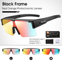 WEST BIKING Myopic Polarized Square Sunglasses Men Photochromic Cycling Fit Over Glasses Driving Fishing UV400 Bicycle Goggles