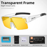 WEST BIKING Myopic Polarized Square Sunglasses Men Photochromic Cycling Fit Over Glasses Driving Fishing UV400 Bicycle Goggles