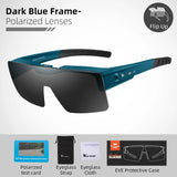 Photochromic Cycling Sunglasses Flip Up Lenses Polarized Glasses Fit Over Myopia MTB Road Bike