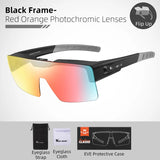 Photochromic Cycling Sunglasses Flip Up Lenses Polarized Glasses Fit Over Myopia MTB Road Bike