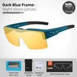 Photochromic Cycling Sunglasses Flip Up Lenses Polarized Glasses Fit Over Myopia MTB Road Bike