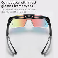 Photochromic Cycling Sunglasses Flip Up Lenses Polarized Glasses Fit Over Myopia MTB Road Bike