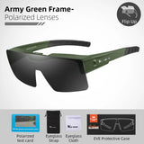 Photochromic Cycling Sunglasses Flip Up Lenses Polarized Glasses Fit Over Myopia MTB Road Bike