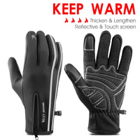 Outdoor Sport Gloves Winter Thermal Fleece Gloves Touch Screen Outdoor Skiing Motorcycle MTB Cycling Equipment