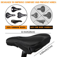 Silicone Gel Bicycle Saddle Cover MTB Road Bike Seat Cover Cushion With Rain Cover Comfort Soft  Anti-slip Shockproof