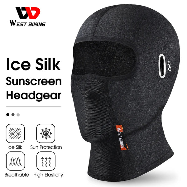 WEST BIKING Summer Ice Silk Cycling Cap Motorcycle Helmet Liner Breathable Sport Headwear Men Women Comfortable Bike Cap Hat