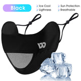 WEST BIKING Summer Ice Silk UV Protection Mask Breathable Outdoor Sport Cycling Hiking Women Men Adjustable Washable Sport Mask