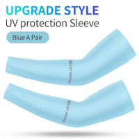 WEST BIKING UV Sun Protection Sport Arm Sleeves Cycling Running Fitness Basketball Breathable Men Women Sunscreen Arm Warmers