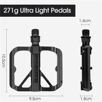 Aluminum Alloy Ultralight Bicycle Pedals MTB BMX Road Bike Pedal Flat Pedal DU Bearing Anti-slip