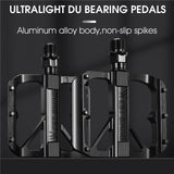 Aluminum Alloy Ultralight Bicycle Pedals MTB BMX Road Bike Pedal Flat Pedal DU Bearing Anti-slip