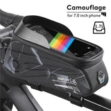 WEST BIKING Waterproof Bicycle Bag 7.0 Inch Sensitive Touch Screen Phone Bag MTB Road Bike Front Frame Bag Cycling Accessories