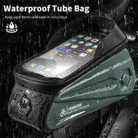 WEST BIKING Waterproof Bicycle Bag 7.0 Inch Sensitive Touch Screen Phone Bag MTB Road Bike Front Frame Bag Cycling Accessories